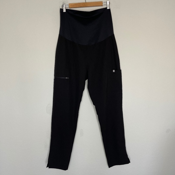 Figs Maternity Scrub Pants Women's M Yola Cargo Straight Over Belly Stretch - Picture 1 of 12